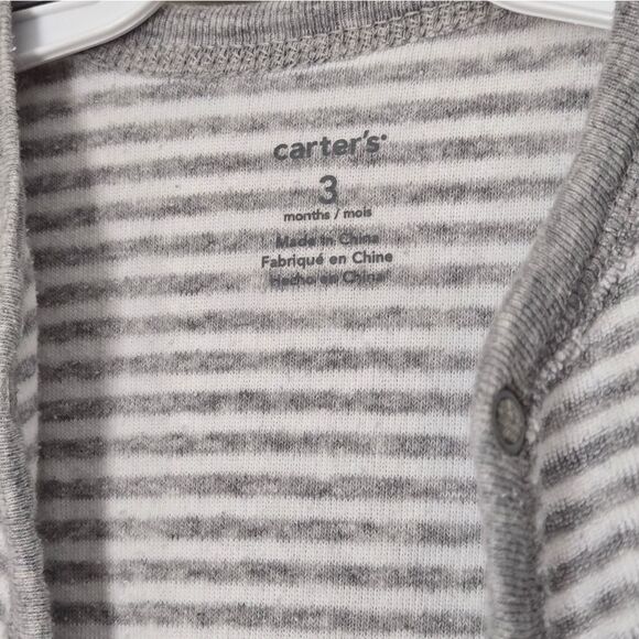 3/$15 Carters Terry Cloth Sleeper Size 3 M - Picture 2 of 4